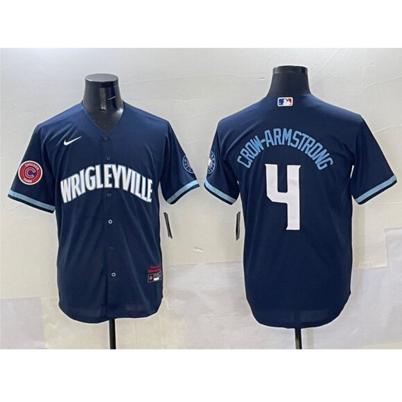 Mens Youths Kids Womens Pete Crow-Armstrong Blue Jersey Stitched Blue